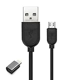 Micro USB Cable Android with lightning connector, 1ft Micro USB Cable High Speed USB 2.0 for Android and Apple Devices, Samsung Galaxy, Sony, Motorola and More