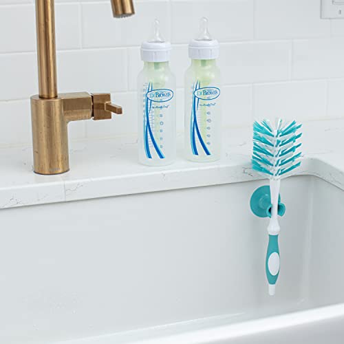 Dr. Brown's Deluxe Baby Bottle Brush With Anti-Colic Vent Cleaning Brush, Soft And Sturdy Bristles, Bpa Free, Blue, 1 Pack #TOP7
