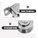 Healvian 2pcs 48mm Stainless Steel Cable Pulley Wheel with Bearings, Wall-Mounted Heavy-Duty Groove Wheel Pulley for Sliding Doors and Industrial Cable Systems