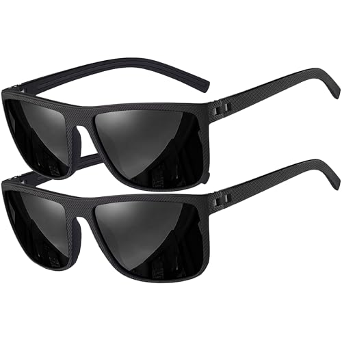 Image of grinderPUNCH Polarized Sunglasses for Men and Women Lightweight TR90 Frame UV400 Protection Square Sun Glasses