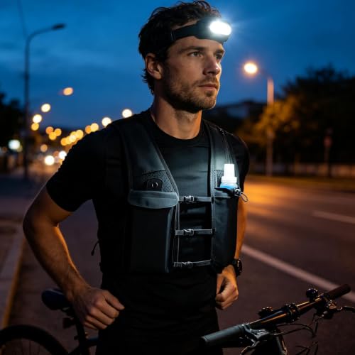 Chaleco running hombre pack de portabotellas con frasco flexible 2