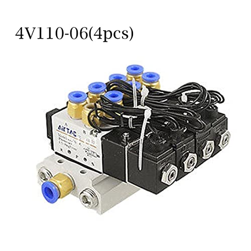 Électrovanne pneumatique robuste 4V110-06 corps aluminium bobine DC 24V