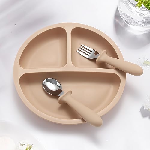 Eascrozn H-202401 Toddler Utensils, 6 Pack Kids Silverware Set With Silicone Handle, 18/8 Stainless Steel Children Safe Forks And Spoons, Dishwasher Safe thumb #4