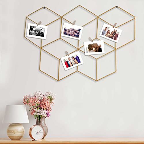Image of Art Street Butterfly Shape DIY Metal Photo Grid for Home Wall Decor and Living Room Decoration (Size - 26.5 x 18 Inches)