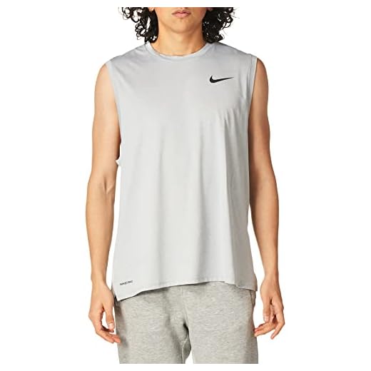Nike M NP DF HPR Dry Top Tank Tricot, Particle Grey/Grey Fog/HTR/(Black), M Homme