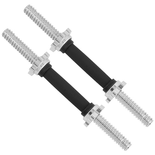 Image of Yes4All Threaded Dumbbell Handles, Adjustable Dumbbell Bar Pair, 14 /16 /18 /24-Inch Sizes, Fits 1 inch or 1.15 inch Plates, Non-Slip Grip, Secure Star-Lock Collars
