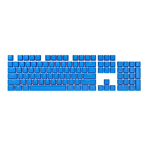 Image of Corsair PBT Double-Shot PRO Keycap Mod Kit - Double-Shot PBT Keycaps - ELGATO Blue - Standard Bottom Row - Textured Surface - 1.5mm-Thick Walls - O-Ring Dampeners (CH-9911030-NA)
