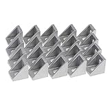 Material: aluminio. YAYANG Angle Bracket 20 unids 3D Aluminio 17x20x20 Impresoras CNC Enrutadores Industriales Perfil Industrial 2020 Conector de ángulo de ángulo de Montaje Durable in Use.