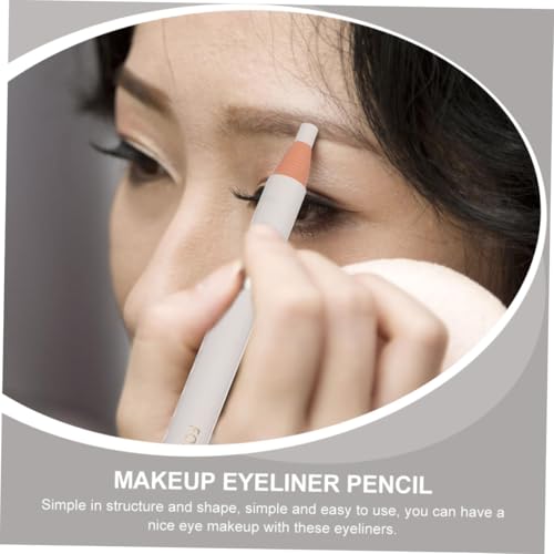 Nolitoy 4 piezas lápices delineador para cejas y ojos miniatura 2