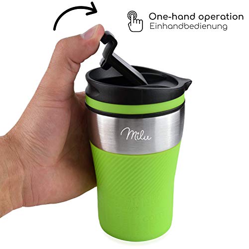 Milu Termo Taza 210ml - Vaso Termico de Viaje - Café para Llevar - Taza de Viaje - Taza de acero inoxidable para beber… - Imagen 5