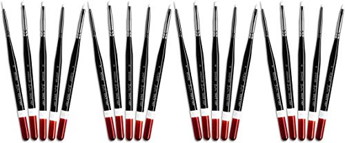 Angelus Micro Detail Paint Brush Set with 5 Brushes 4 Pack