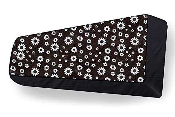 Anpro Split Ac Cover Indoor Unit Only for 1.5 Ton Capacity Water Resistance & Dust Proof (black flower)
