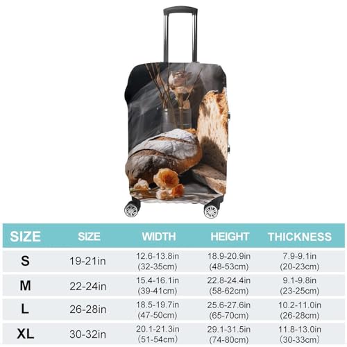 Travel Luggage Cover Suitcase Protector Bread in Bakery Elastic Washable Stretch Suitcase Protector Anti-Scratch Travel Suitcase Cover Fit 18-32 Inch Luggage2