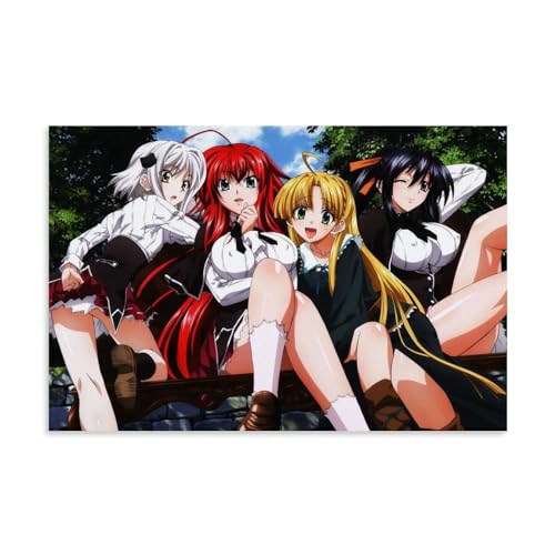 CBEJFGTX Anime High School DxD Character Art Poster Pintura Decorativa Lienzo Arte Mural Salón Póster Dormitorio Pintura 08 x 12 pulgadas (20 x 30 cm)