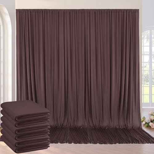 Lot de 6 Rideaux de Fond en Polyester Doux et Soyeux pour fêtes, Ours en Peluche, Abeille, fête d'anniversaire, fête prénatale, Photographie de Mariage,...