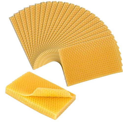 Hojas de cera de abejas para hacer velas DAGLLGEW, kit ecológico de 30 piezas para manualidades