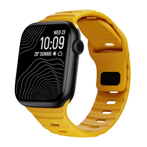 Soft Silicone Waterproof Strap Compatible with Apple Watch Ultra Band 49mm 46mm 45mm 44mm 42mm 41mm...