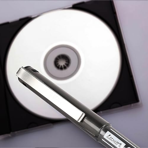 Luxor 969 OHP Fine Permanent Marker - Black - Set of 5