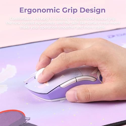 Image of DAREU Wireless Gaming Mouse with Charging Dock Rechargeable RGB,12K DPI,7 Programmable Buttons High-Precision Sensor [300IPS] [1000Hz] for PC Notebook Mac