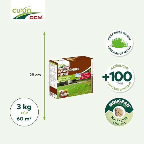 Herbstrasendünger Cuxin DCM für den Herbst, Langzeitwirkung, 3 kg