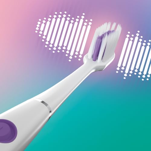 GUM SONIC ORTHO batteriebetriebene elektrische Schallzahnbürste | Für Zahnspangenträger entwickelt | Sanft zu Zähnen und Zahnfleisch | X1 Bürste, X2 Ersatzköpfe, X1 AAA-Batterie, X1 Bonusprobe | Weiß – Bild 4