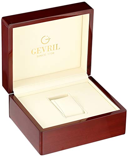 Gevril Mulberry Men's 9601B Swiss Made Automatic White Textured Dial Open Heart Exhibition Case Back Silver Bracelet Watch4