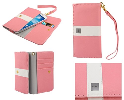 DFV mobile - Étui Housse Portefeuille et Carte de Crédit Fente avec Fermeture Magnétique Compatible avec Sony Xperia SP - Rose