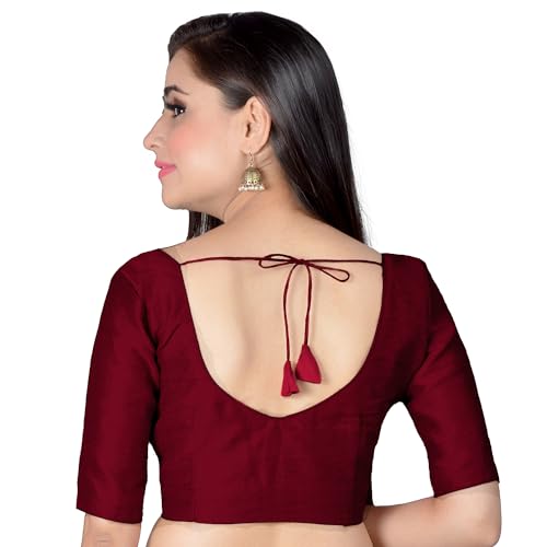 Image of Chandrakala Casual Blouses for Women Sarees,Readymade (B186-P)