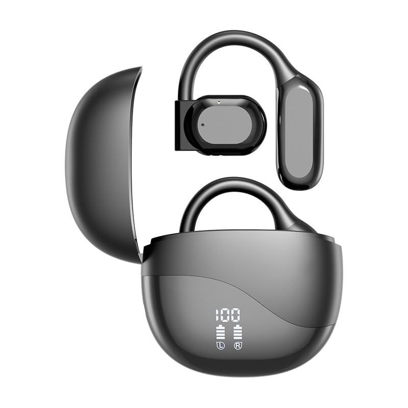 KinZon AI-Übersetzungs-Headset M62 – Offenes Bluetooth-Headset mit intelligenter Anzeige, Langer Akkulaufzeit, 144 Sprachen Echtzeitübersetzung, ideal für Reise,...