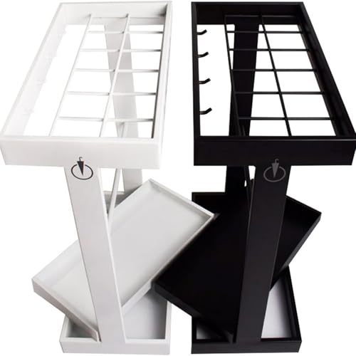 Porte-parapluies en métal blanc à 18 compartiments pour intérieur - 6