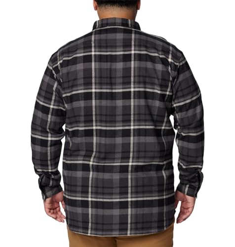 Columbia Men's Pitchstone Heavyweight Flannel II, Black Multi Plaid, 3X Tall - image 2
