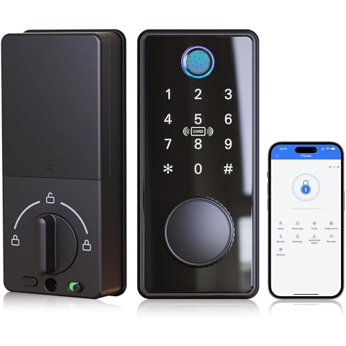 Fingerprint Keyless Entry Door Lock, Electronic Door Lock with Touchscreen,