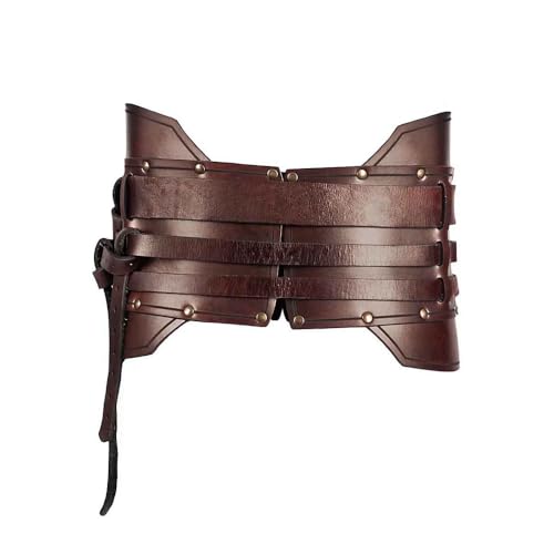 Medieval Waist Belt, Steampunk Retro PU Leather Knight Waist Girdle, Unisex Heavy Armor Battle Waistband for Cosplay4