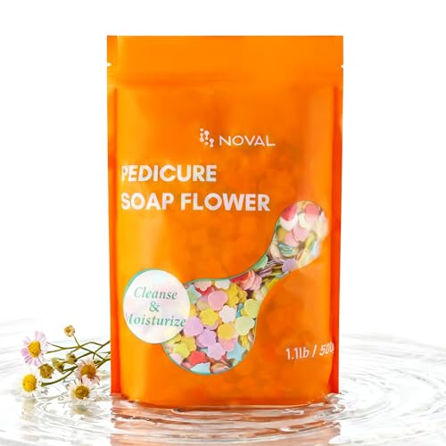 NOVAL Bulk Pedicure Soap Flower Sheets, 1.1 lb Foot Soak Soap Petals f