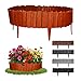GARDENIX 2.3m Holzoptik Rasenkante Kunststoff 4 Module - Beetumrandung Garten, Beeteinfassung Hellbraun, Beetbegrenzung, Flexible Blumenbeet Umrandung, Beetzaun, Gartenpalisade Holz, Beetkanten