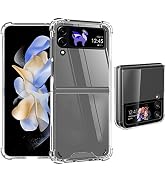 USTIYA Case for Samsung Galaxy Z Flip 4 5G Clear TPU Four Corners Protective Cover Transparent So...