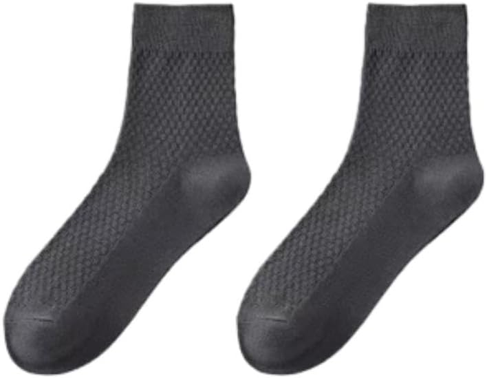 5 Pair Men'S Summer Solid Soft Dress Socks Moisture Wicking Breathable Crew Socks For Business Casual Wear