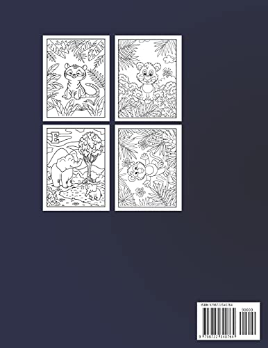 Rainforest Coloring Book For Kids: This Coloring Book Helps To Remove The Stress And Give You Relaxa