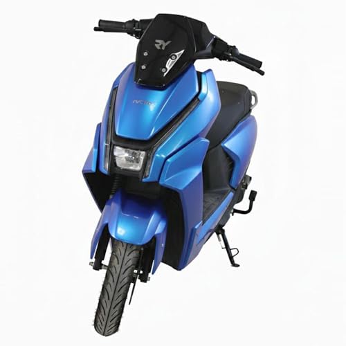 Image of Ryoto Electric Scooter with 60V 45Ah Battery, 50 Km /h Speed, Hub Motor, Fast Charging, Digital Display, Disc Brakes, Tubeless Tyres, Eco-Friendly EV Scooter (Blue)