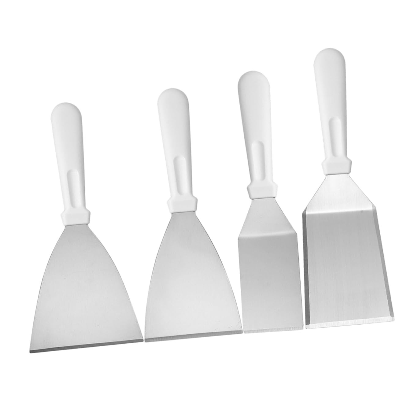 Sosoport 4pezzi Spatola per Bistecca in Acciaio Inox Spatola da Cucina per Friggere Bistecca Strumento di Cottura Antiaderente Facil Pulire Riporre