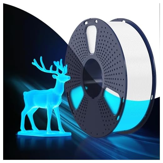 SUNLU PETG Glow in The Dark Filament, Luminous 3D Printer Filament 1.75mm, High Brightness and Long Time PETG Glows Filament, Dimensional Accuracy +/- 0.02mm, 1kg Spool. (White, Glow Blue)
