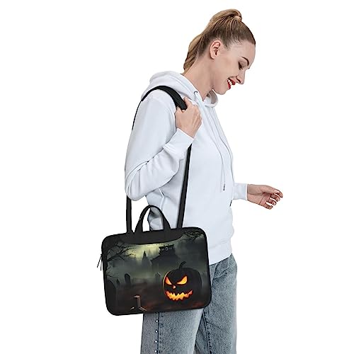 Bolso Tote para Laptop Unisex Halloween Horror Negro miniatura 7