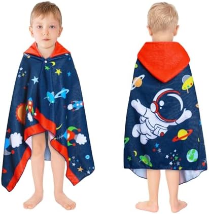 Amazon.com: decalsweet Kids Hooded Bath Towels Beach Towel for Toddlers ...