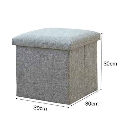 Changer de chaussures tabouret de rangement cube 30cm pouf coffre de salon mode D - 3
