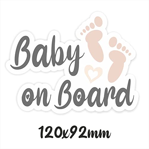 Folien-Zentrum, Baby on Board 2 pcs. 12 x 9 cm, high-quality sticker car tuning, car sticker, funny stickers for cars - Image 2