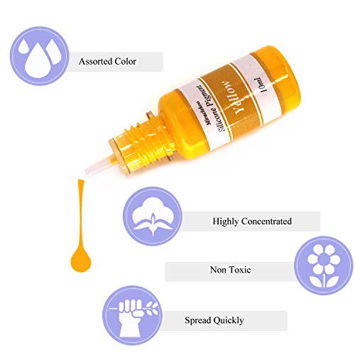 8 Colors Silicone Rubber Pigment Liquid Silicone Coloring Dye for Silicone Mold Making, Molding and Casting,10ml Each - Image 5
