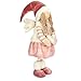 com-four® Figurine d'ange de décoration de Noël - Figurine de Noël Debout - Figurine de décoration pour Noël - Décoration d'elfe de Noël - 60 cm [Le Choix des Couleurs varie!] (Taille 5 - Rose Ange)