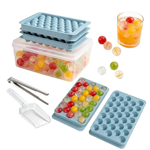 Kit de 3 bandejas para hielo redondas con tapa y accesorios miniatura 1