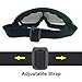 LJDJ Motorcycle Goggles,2 Pack Dirt Bike ATV Motocross Riding Hiking Protective with 2 Pack Neck Breathable Bandana Mask (Black Frame/Multicolor Lens)