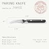 Made In Cookware | 3" Bird's Beak Paring Knife | Crafted in France | Full Tang With Truffle Black Handle #4